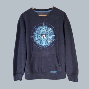 Disney Navy Graphic Crewneck Sweater Unisex EUC